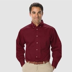Elegant Burgundy Men's Dress Shirt